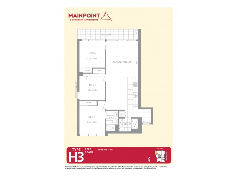 REF 23183/241 City Road, Southbank VIC 3006 Floorplan