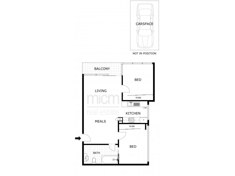 2309/668 Bourke Street, Melbourne VIC 3000 Floorplan