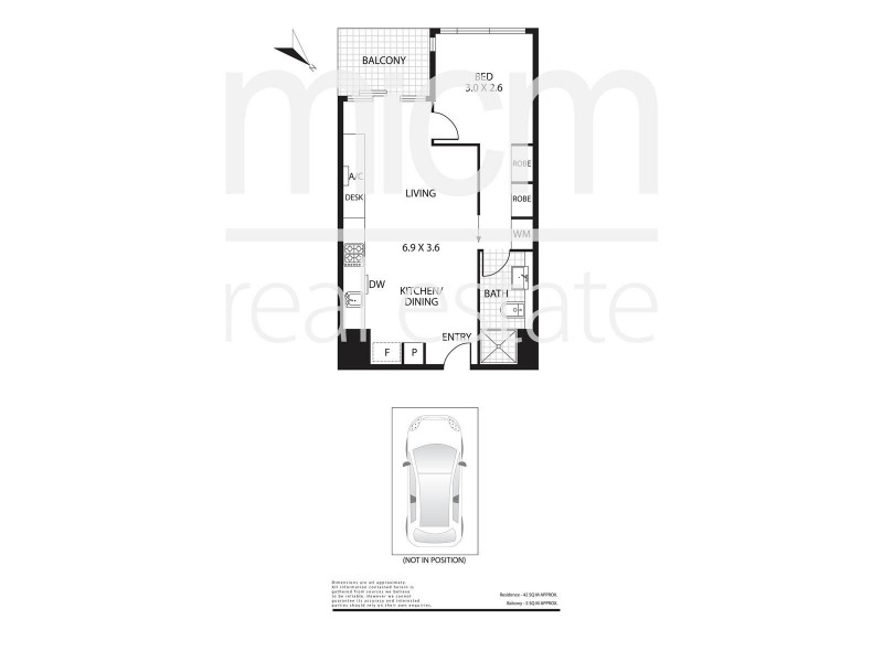 3312/220 Spencer Street, Melbourne VIC 3000 Floorplan