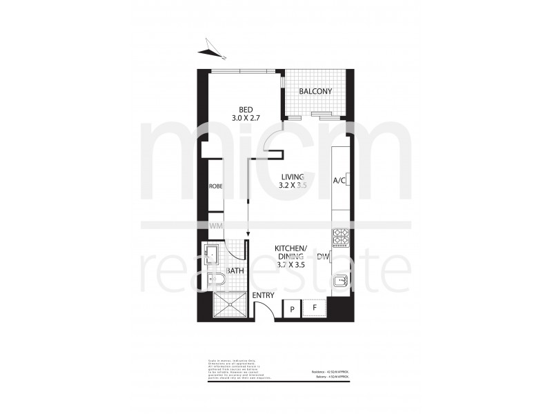 1612/220 Spencer Street, Melbourne VIC 3000 Floorplan