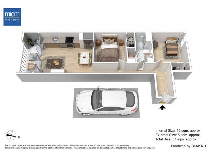 1215/52 Park Street, South Melbourne VIC 3205 Floorplan