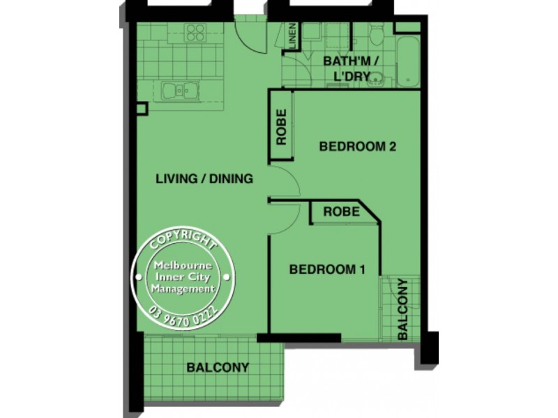 216/88 Kavanagh Street, Southbank VIC 3006 Floorplan