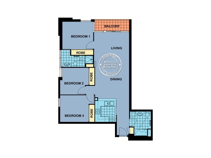 REF 23240/163 City Road, Southbank VIC 3006 Floorplan