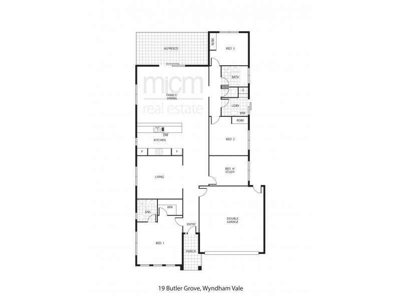 19 Butler Grove, Wyndham Vale VIC 3024 Floorplan