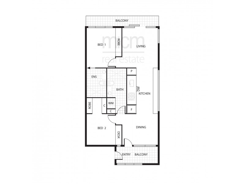 421/63-75 Coventry Street, South Melbourne VIC 3205 Floorplan