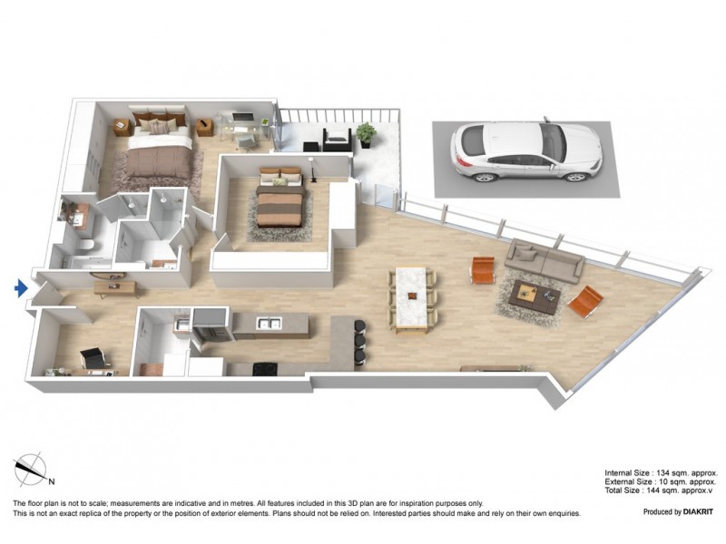 1808/7 Riverside Quay, Southbank VIC 3006 Floorplan