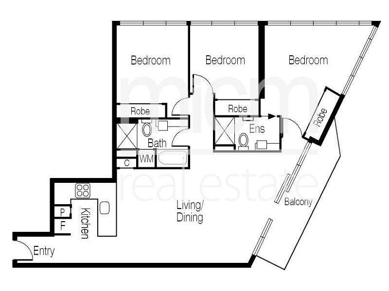 1901/63 Whiteman Street, Southbank VIC 3006 Floorplan