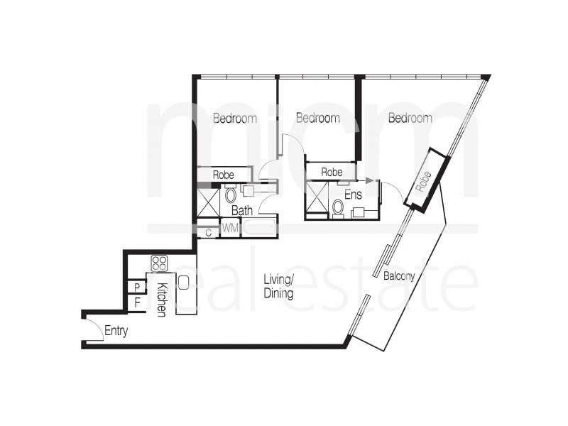 2101/63 Whiteman Street, Southbank VIC 3006 Floorplan