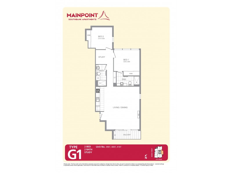 REF 23274/241 City Road, Southbank VIC 3006 Floorplan