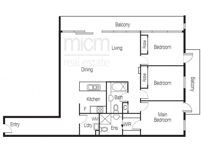 505/83 Queensbridge Street, Southbank VIC 3006 Floorplan