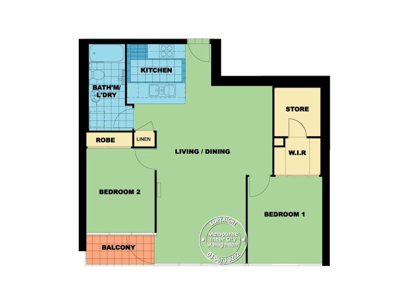 REF 23293/22 Kavanagh Street, Southbank VIC 3006 Floorplan