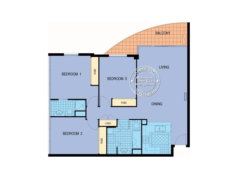 REF 23307/148 Wells Street, South Melbourne VIC 3205 Floorplan
