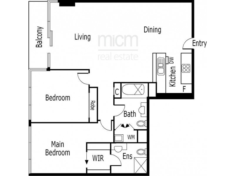 329/183 City Road, Southbank VIC 3006 Floorplan