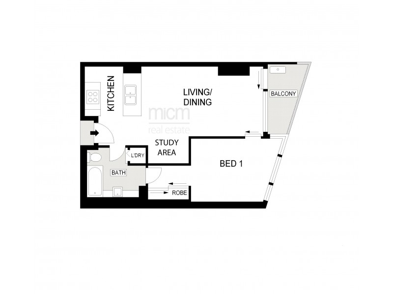 1504/180 City Road, Southbank VIC 3006 Floorplan