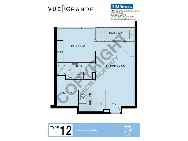 REF 23335/63 Whiteman Street, Southbank VIC 3006 Floorplan