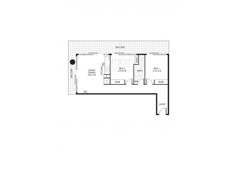 505/52 Park Street, South Melbourne VIC 3205 Floorplan