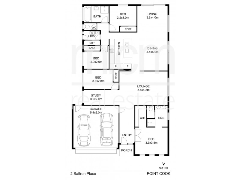 2 Saffron Place, Point Cook VIC 3030 Floorplan