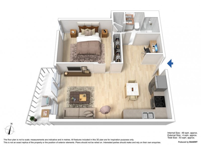 2214/601 Little Lonsdale Street, Melbourne VIC 3000 Floorplan