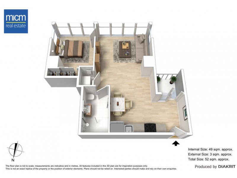 3901/568 Collins Street, Melbourne VIC 3000 Floorplan
