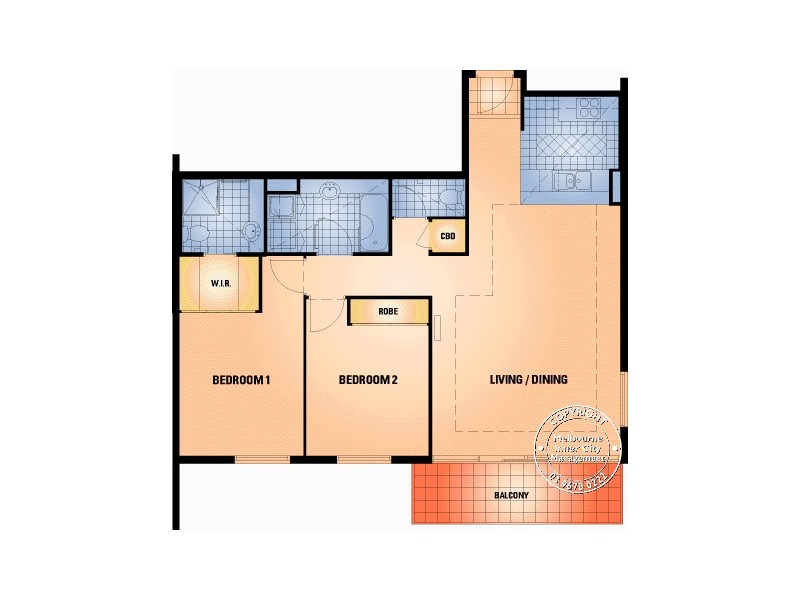 REF 23511/632 St Kilda Road, Melbourne VIC 3004 Floorplan