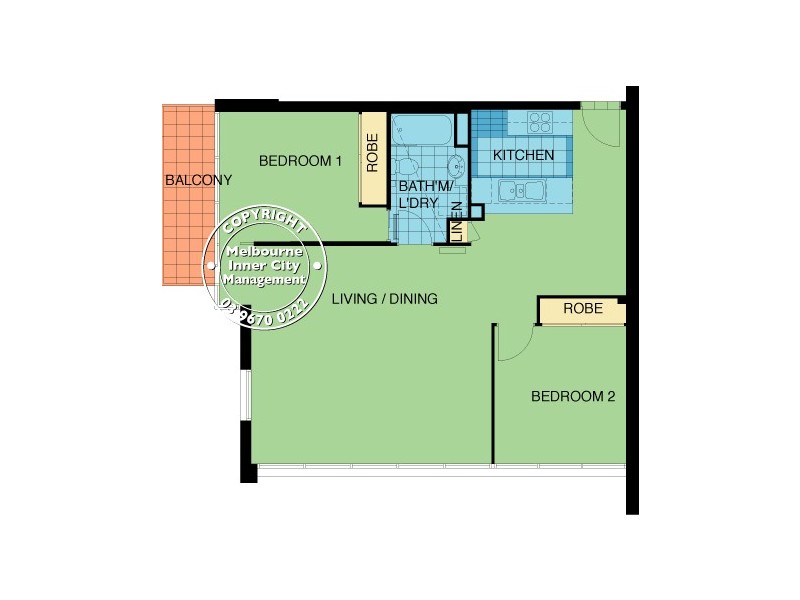 REF 23585/22 Kavanagh Street, Southbank VIC 3006 Floorplan