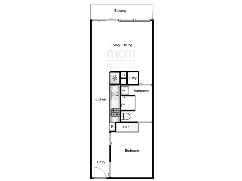 1112/65 Coventry Street, Southbank VIC 3006 Floorplan