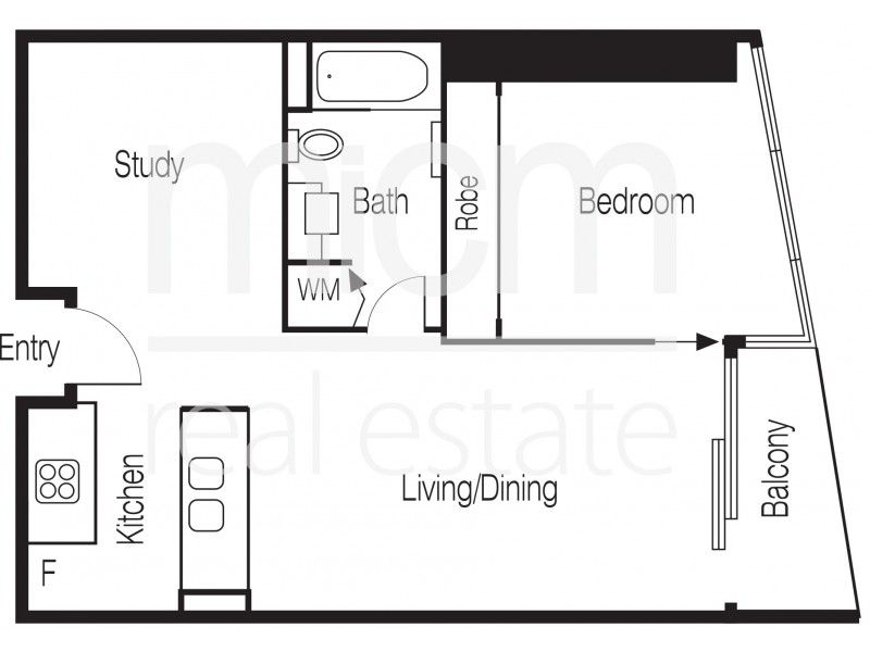 3303/180 City Road, Southbank VIC 3006 Floorplan