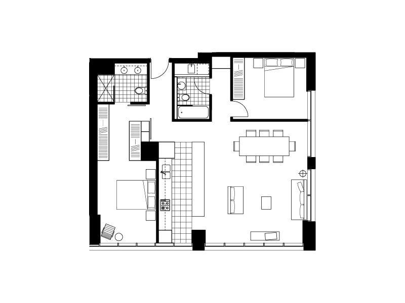 1812/1 Freshwater Place, Southbank VIC 3006 Floorplan