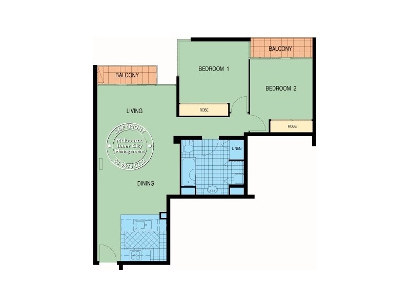 REF 23751/148 Wells Street, South Melbourne VIC 3205 Floorplan