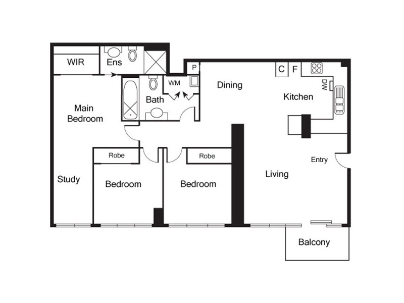 REF 23780/86 Kavanagh Street, Southbank VIC 3006 Floorplan