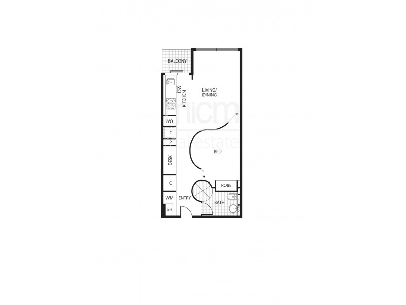 1511/22 Dorcas Street, Southbank VIC 3006 Floorplan