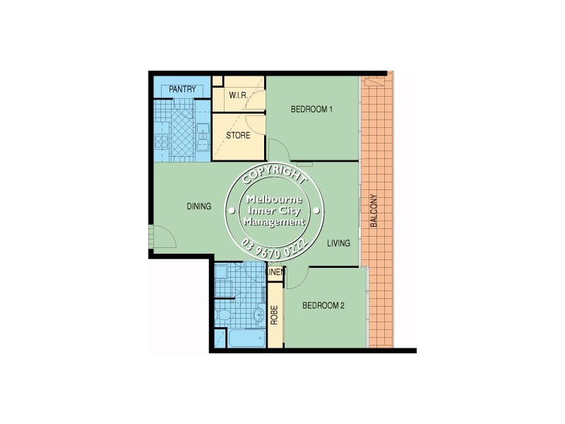 REF 23862/69 Dorcas Street, South Melbourne VIC 3205 Floorplan