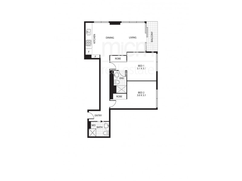 207/118 Kavanagh Street, Southbank VIC 3006 Floorplan