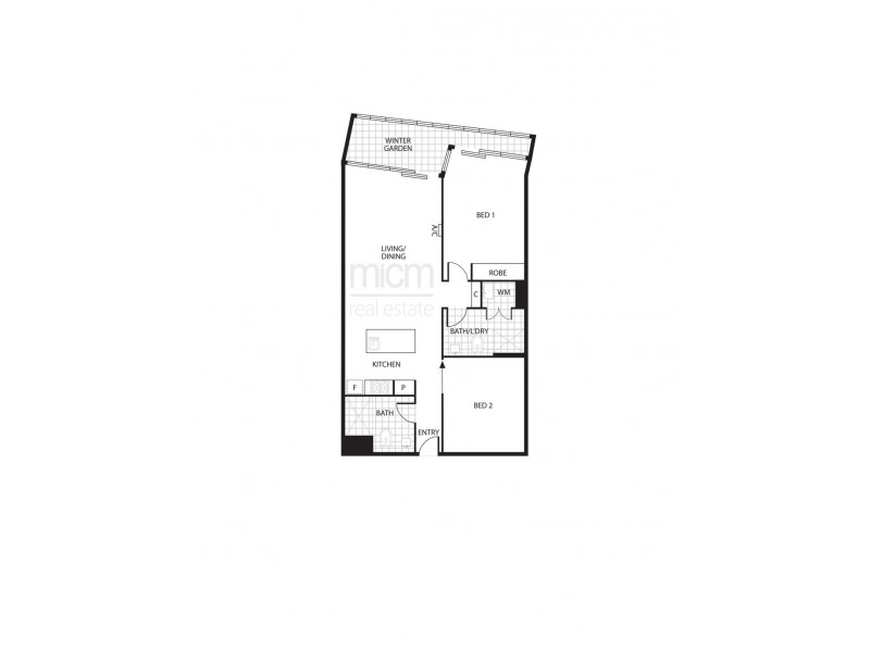 1003/8 McCrae Street, Docklands VIC 3008 Floorplan