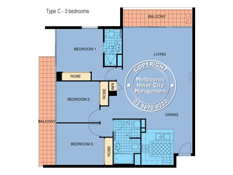 REF 23992/63 Dorcas Street, South Melbourne VIC 3205 Floorplan