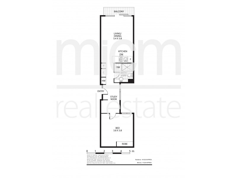 1913/288 Spencer Street, Melbourne VIC 3000 Floorplan