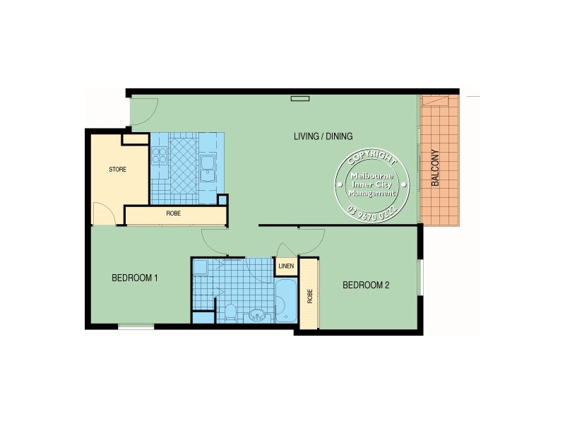 REF 24008/148 Wells Street, South Melbourne VIC 3205 Floorplan