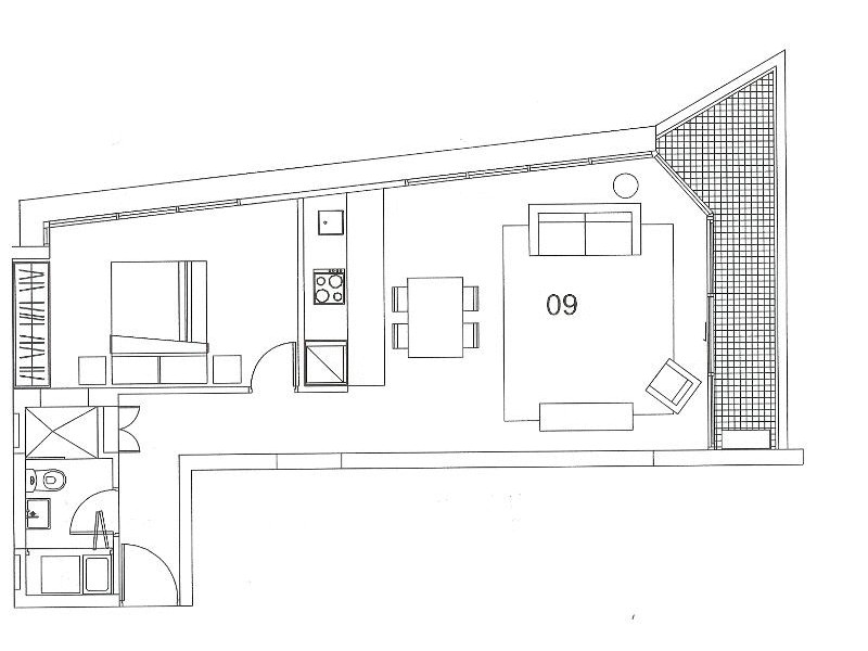 1709/8 McCrae Street, Docklands VIC 3008 Floorplan