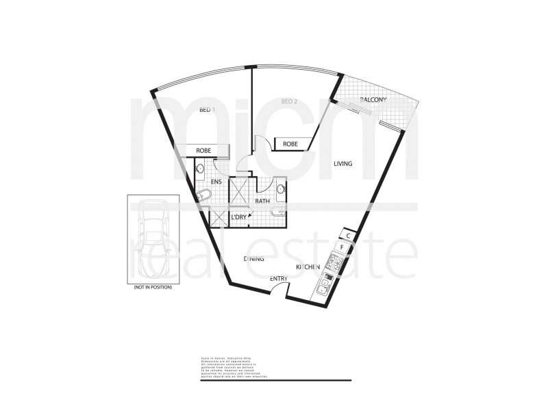 3105/109 Clarendon Street, Southbank VIC 3006 Floorplan