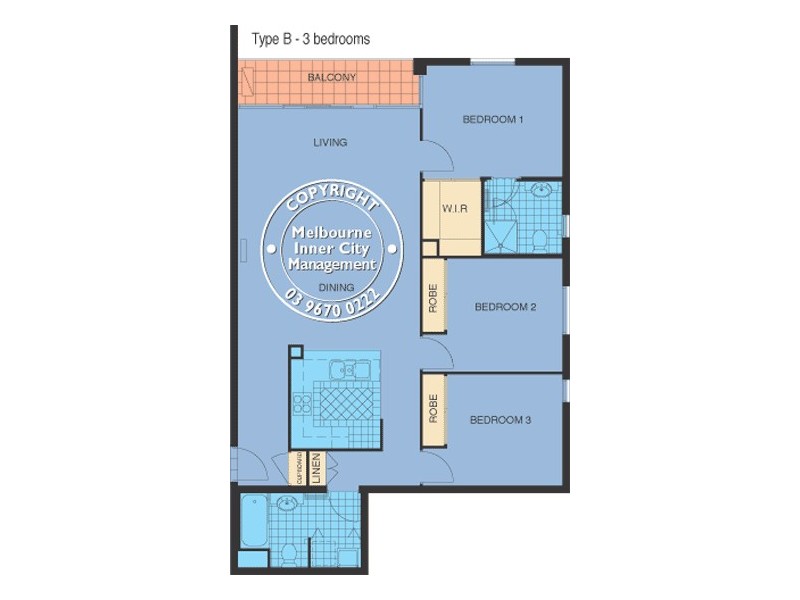 REF 24142/63 Dorcas Street, South Melbourne VIC 3205 Floorplan