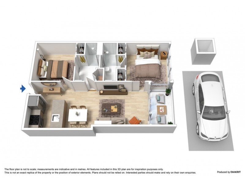 2205/45 Clarke Street, Southbank VIC 3006 Floorplan