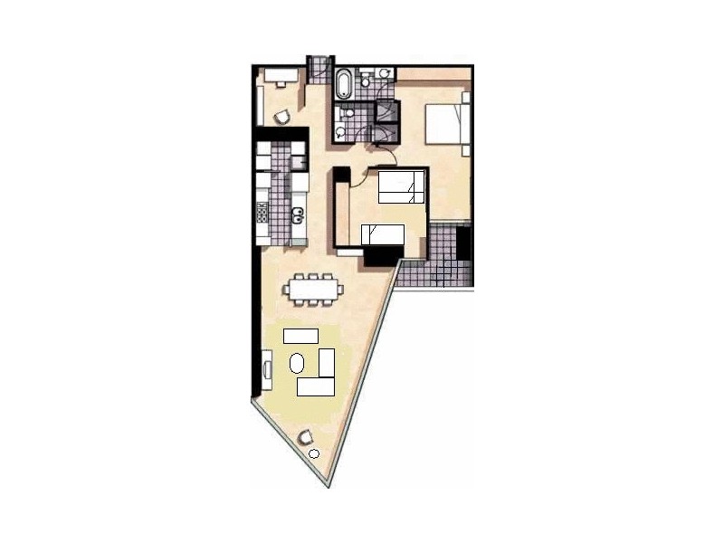 3608/7 Riverside Quay, Southbank VIC 3006 Floorplan
