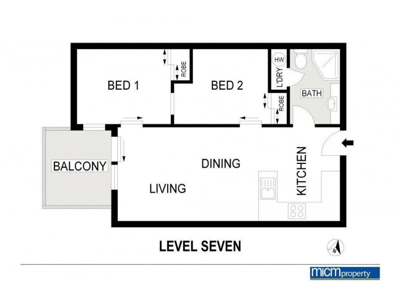 726/118 Franklin Street, Melbourne VIC 3000 Floorplan