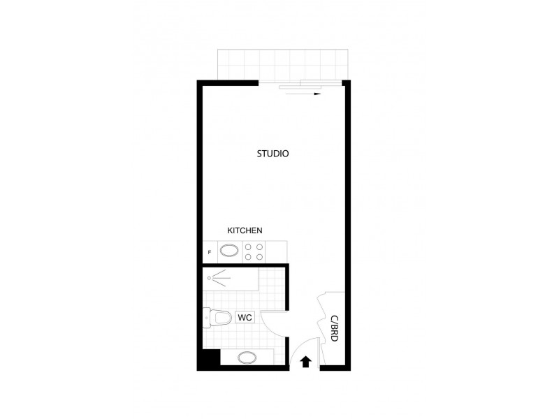 3408/288 Spencer Street, Melbourne VIC 3000 Floorplan