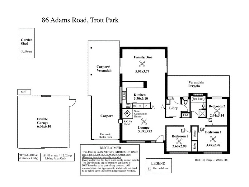 86 Adams Road, Trott Park SA 5158 Floorplan