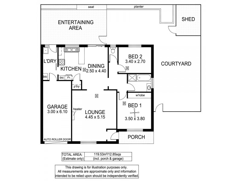 Unit 1, 1 Hillier Road, Morphett Vale SA 5162 Floorplan