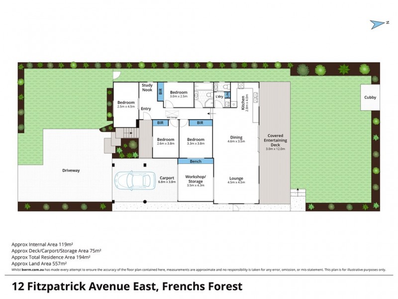 12 Fitzpatrick Avenue East, Frenchs Forest NSW 2086 Floorplan