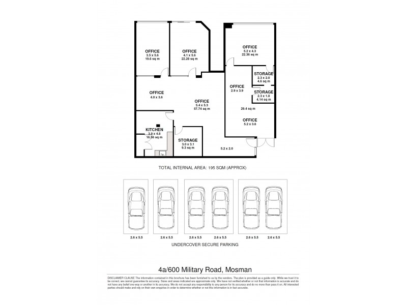 Suite 4a of 600 Military Road, Mosman NSW 2088 Floorplan