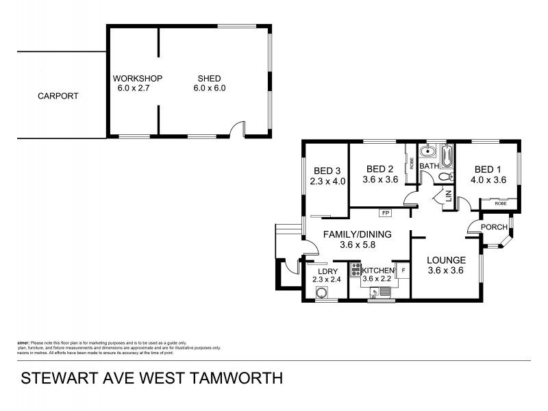 3 Stewart Avenue, Tamworth NSW 2340 Floorplan