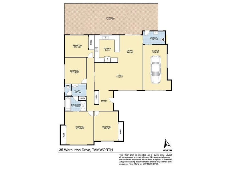 35 Warburton Drive, Tamworth NSW 2340 Floorplan